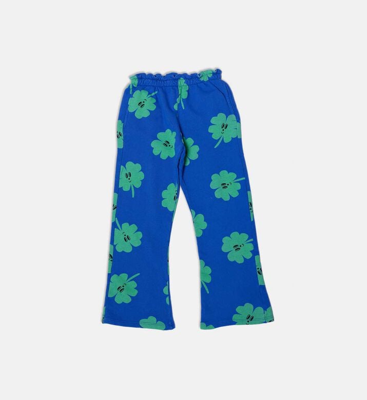 Bobo Choses All-over Four-leaf Clover Pattern Ruffled Waistband Pants, Packshot View