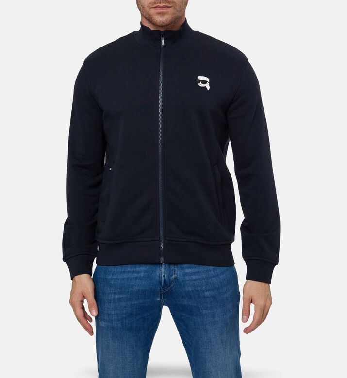 Karl Lagerfeld Jersey Zip-up Sweatshirt, Model View