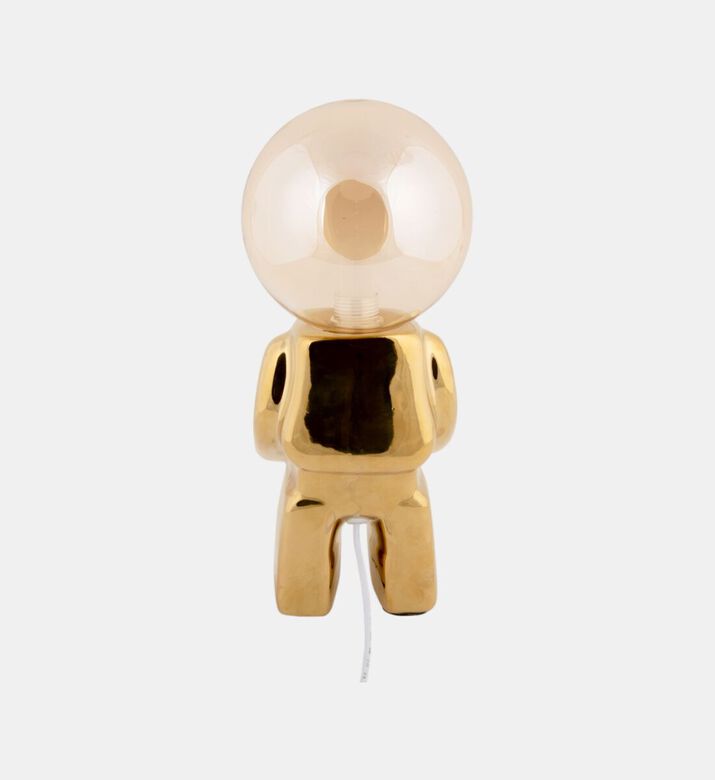 Leitmotiv Ross Ceramic Led Table Lamp, Gold, Packshot View