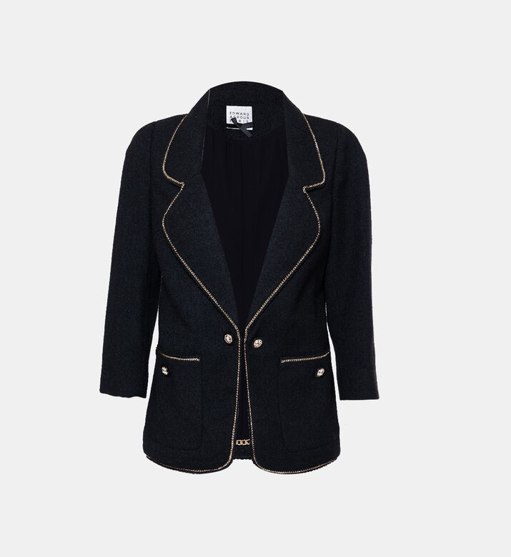 Trimmed Single Breasted Blazer