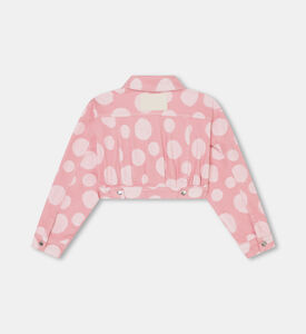 جاكيت رياضي قصير كبير الحجم بنقط رذاذ