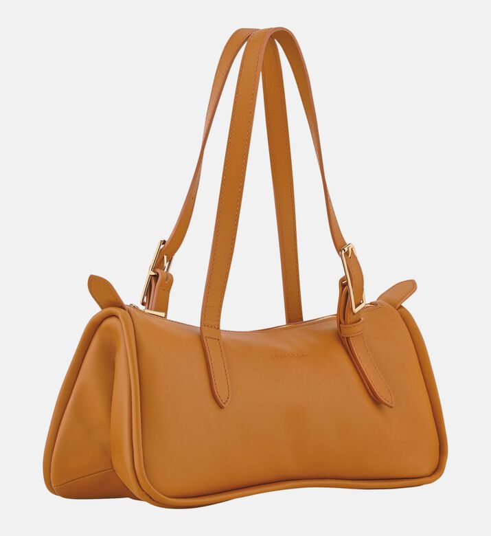Longchamp Leather Slim Shoulder Bag, Brown, Packshot View