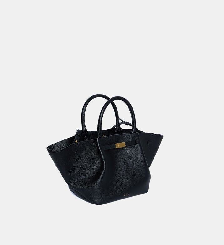 Demellier City-inspired Leather Bag, Black, Packshot View Demellier City-inspired Leather Bag, Black, Packshot View
