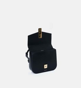 Demellier Vancouver Smooth Leather Cross Body Bag, Black, Packshot View