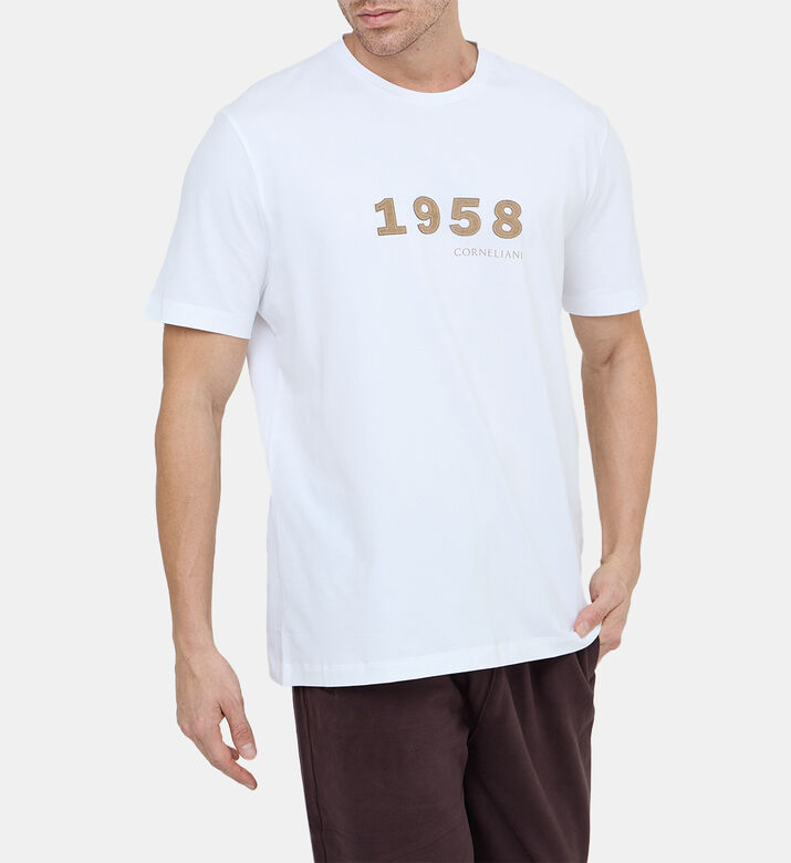 Cotton Logo-patch Crewneck T-shirt