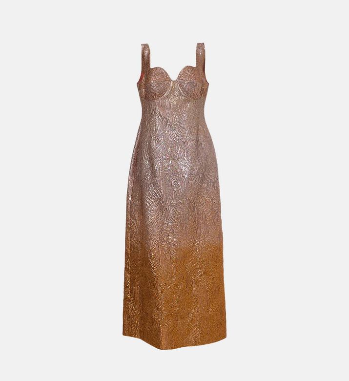 Savanna Aisha Brocade Sweetheart Dress, Orange, Xl, Packshot View