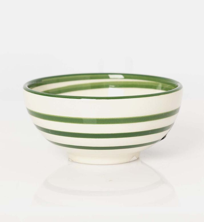 Easy Life Hand-painted Ceramic Bowl, Green, Packshot View