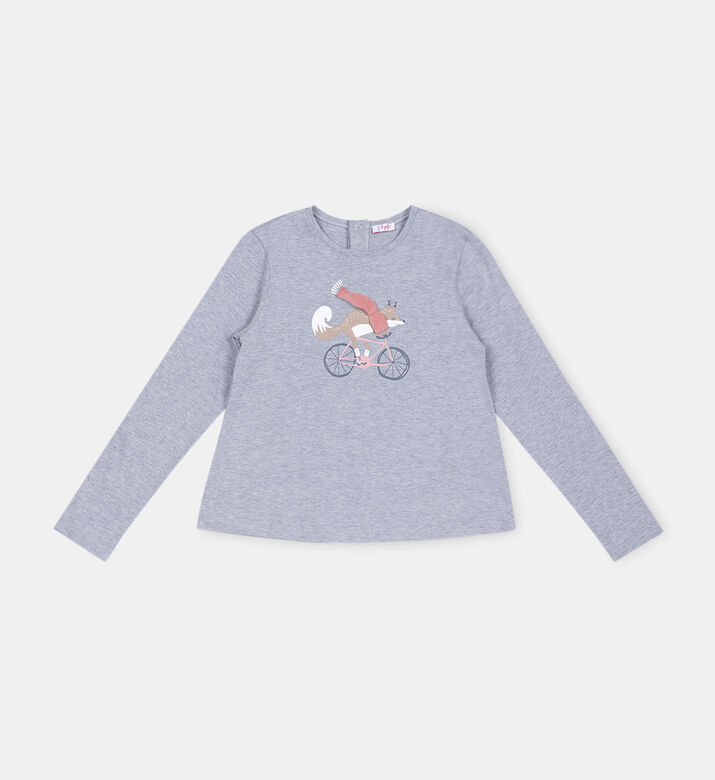 Cotton Biker Fox Long Sleeve T-shirt
