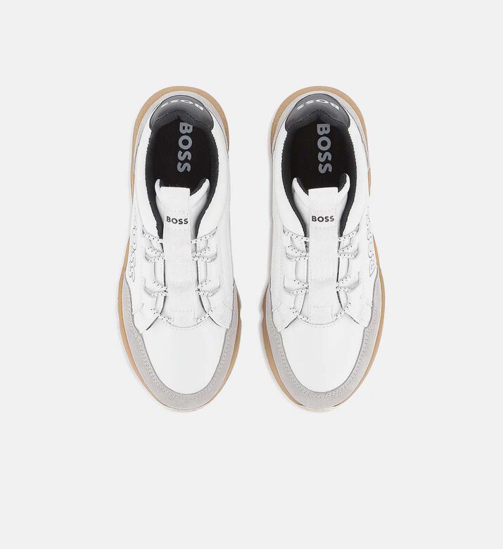 Mixed Material Lace-up Sneakers