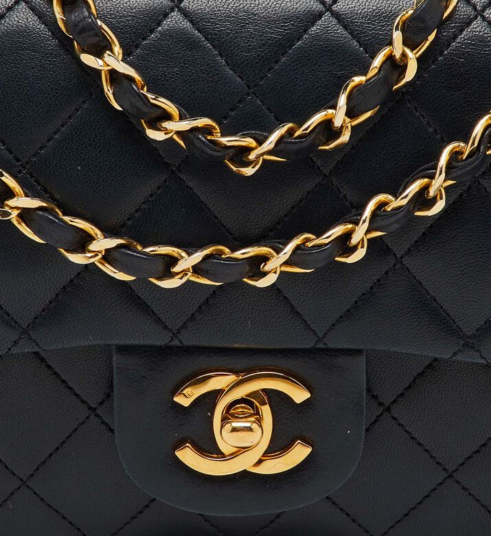 Chanel Quilted Leather Small Classic Double Flap Bag Preowned