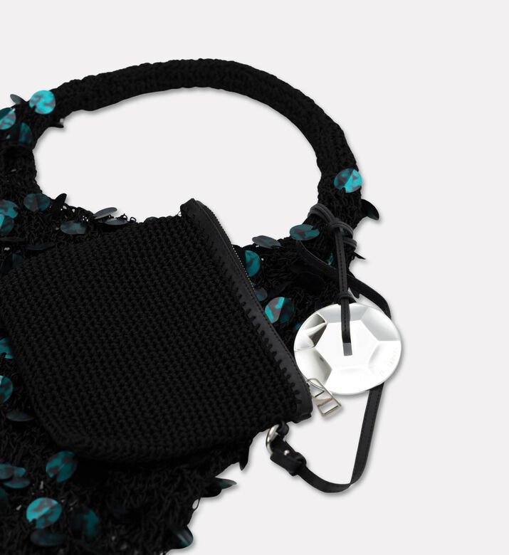 JW Anderson Sequin Mini Hobo Bag, Teal, Packshot View
