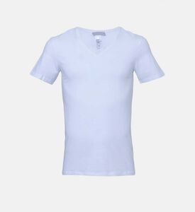 تي شيرت قطني فاخر برقبة على شكل حرف V