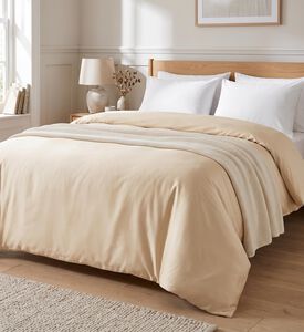 Home Deco and More Satin Duvet Cover, Taupe, 260x240-cm, Packshot View