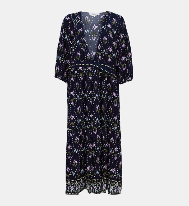 Nerla Printed Wrap Midi Dress