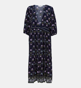 Nerla Printed Wrap Midi Dress Nerla Printed Wrap Midi Dress