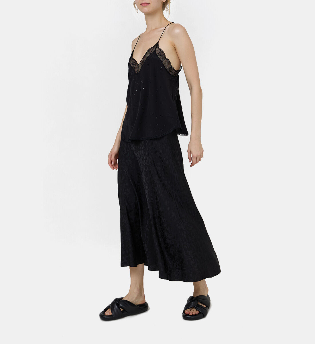 ZADIG&VOLTAIRE シルク100% スカート 36 レース ZADIG&VOLTAIRE