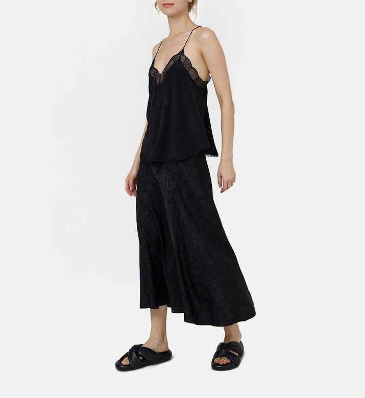 Jeanne Jac Leo Silk Skirt