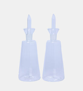 مجموعة موزع الزيت والخل الزجاجي