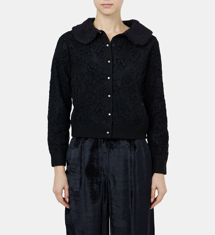 Knitted Cardigan Maille Dentelle Knitted Cardigan Maille Dentelle