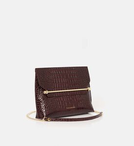 Strathberry Stylist Embossed Croc Crossbody Bag, Burgundy, Packshot View