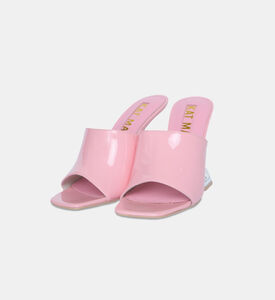 حذاء أريا مفتوح من خلف بكعب عالٍ شامواه