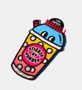 دفتر ملصقات شاي الفقاعات حسب الأرقام