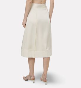 Jil Sander Enverse Satin A-line Midi Skirt, Model View