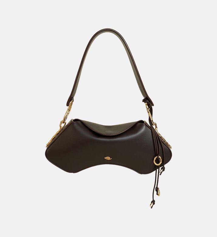 Leather Hourglass Shape Bag