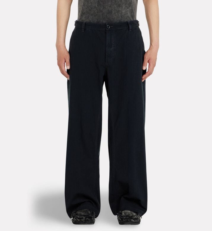 Diesel Wide-leg Cotton Pants, Model View