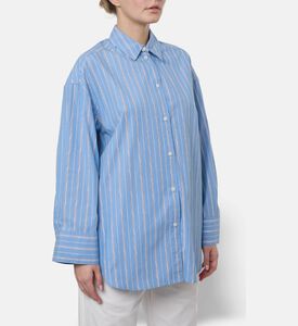Samsoe Marika Stripe Organic Cotton Shirt, Model View