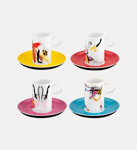 طقم فناجين وصحون تشايكوفسكي 4 قطع