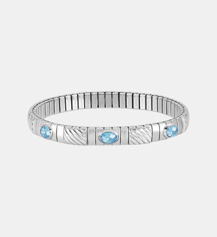 3 Cubic Zircons Stretch Bracelet