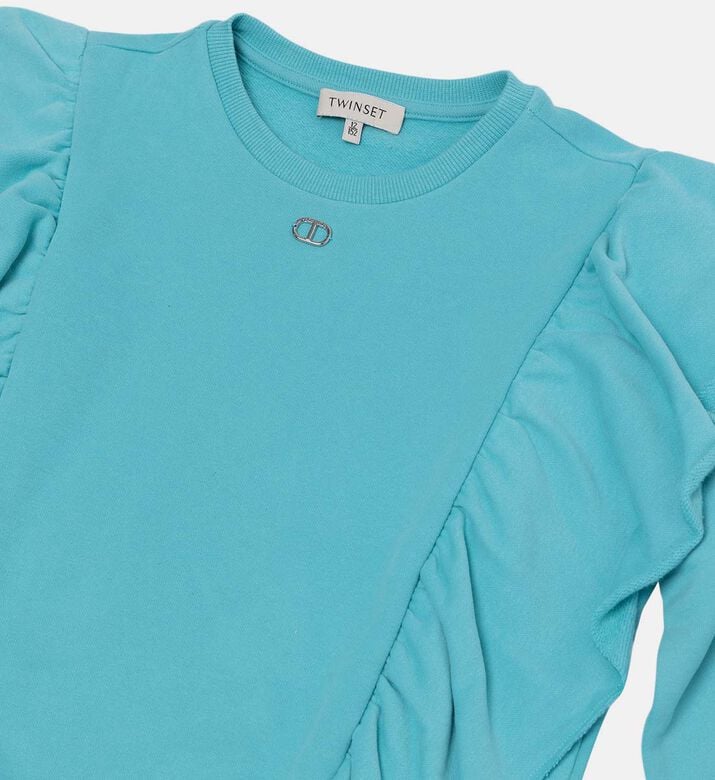 Girl Frill-detailed Sweatshirt Girl Frill-detailed Sweatshirt