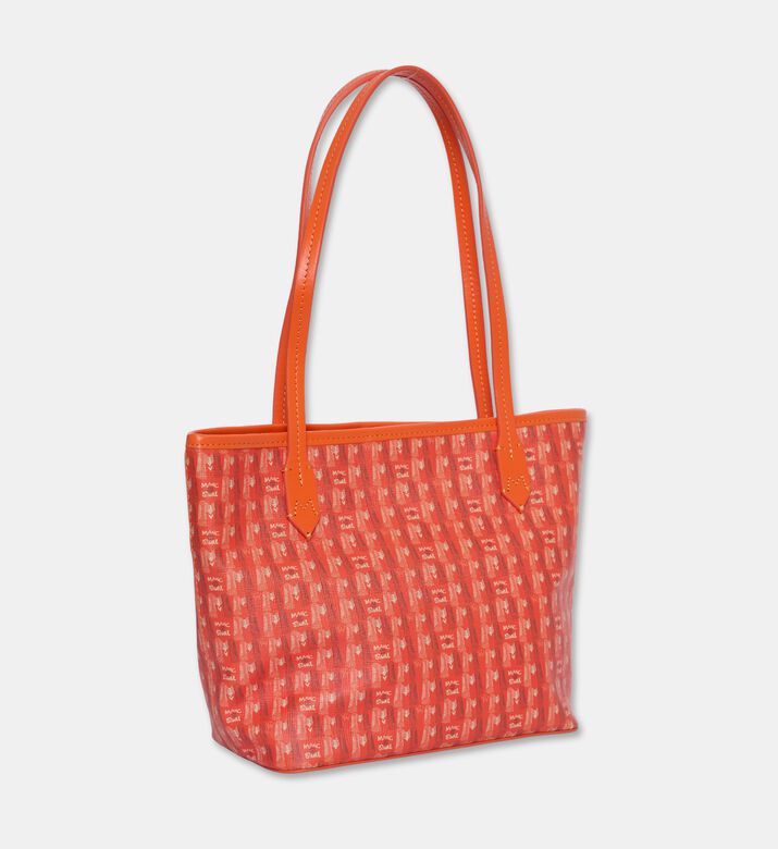 Manc Bella Monogram Pattern Mini Tote Bag, Orange, Packshot View