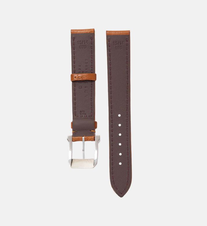 Camille Fournet Ostrich Leather Watch Strap, Gold, Packshot View