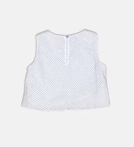 بلوزة بدون أكمام مزين بأحجار الراين