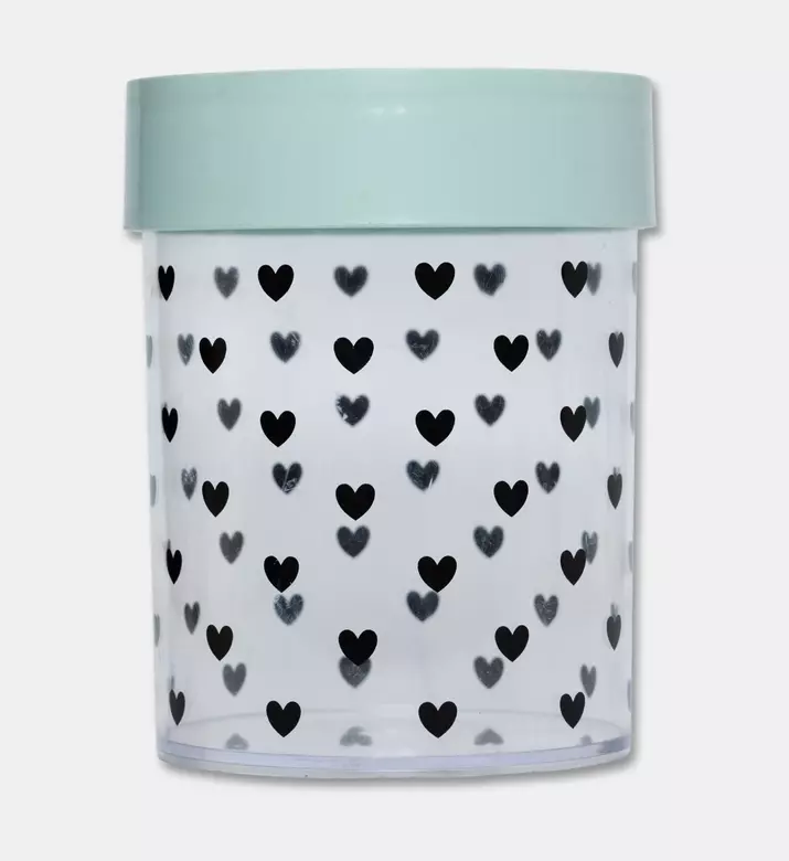 Miss Etoile Heart-print Storage Canister, Packshot View