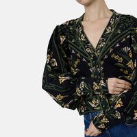 Jacquard Floral Knit Cardigan