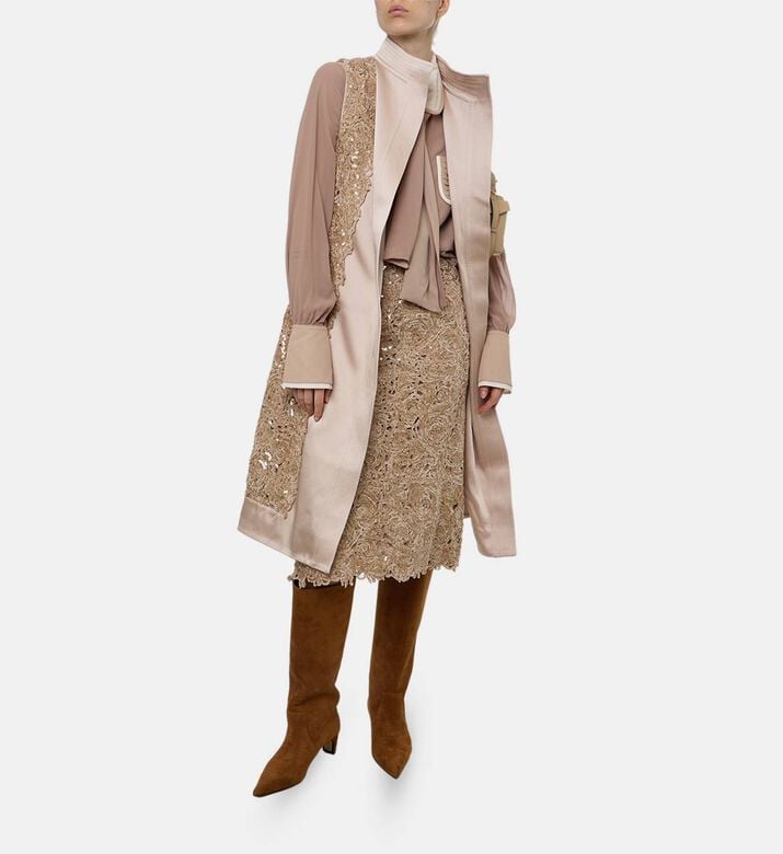 Edward Achour Paris Sequin-embellished Sleeveless Vest, Model View Edward Achour Paris Sequin-embellished Sleeveless Vest, Model View