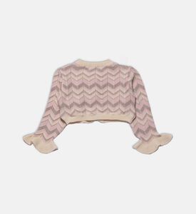 كارديغان محبوك بنقشة شيفرون أنيقة