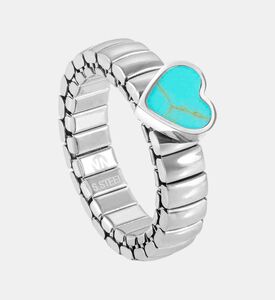 خاتم بقلب بحجر صغير