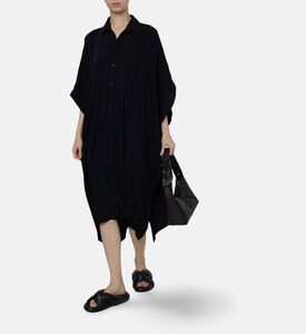 MM6 Button Closure Short-sleeve Midi Dress, Model View