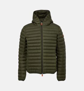 Save the Duck Side Logo Puffer Jacket, Olive, Xl, Packshot View