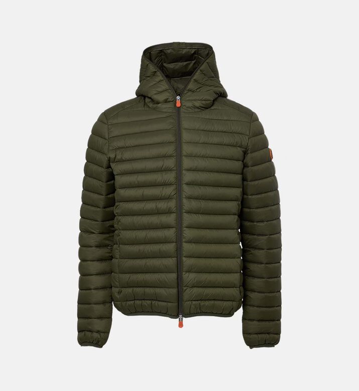 Save the Duck Side Logo Puffer Jacket, Olive, Xl, Packshot View