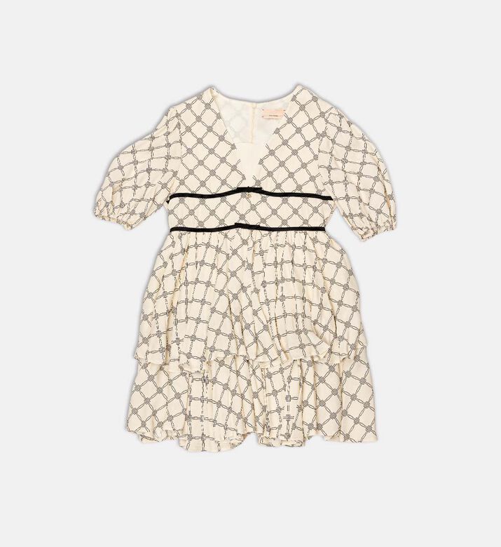 Chain-link Tiered Dress
