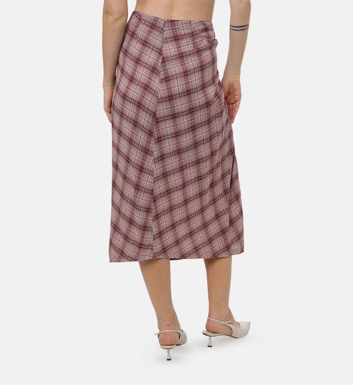 Isabel Marant Plaid-print Flared Skirt, Model View