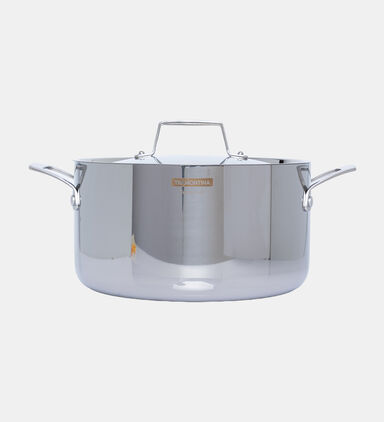 Sleek Stainless Steel Cooking Pot