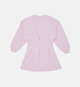 فستان بنمط سويت شيرت مطرز بشعار