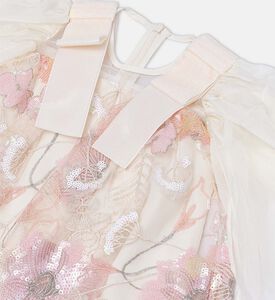 Organza Floral Embellished Top