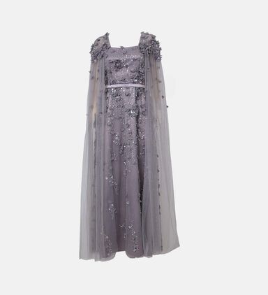 Floral-embellishments Maxi Gown